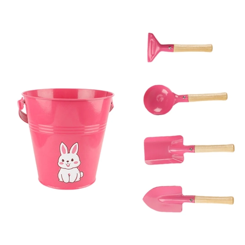 

Toddlers Sandpit Toy Sand Bucket Set Beach Toy Kids Garden Toy Planting Tool Set