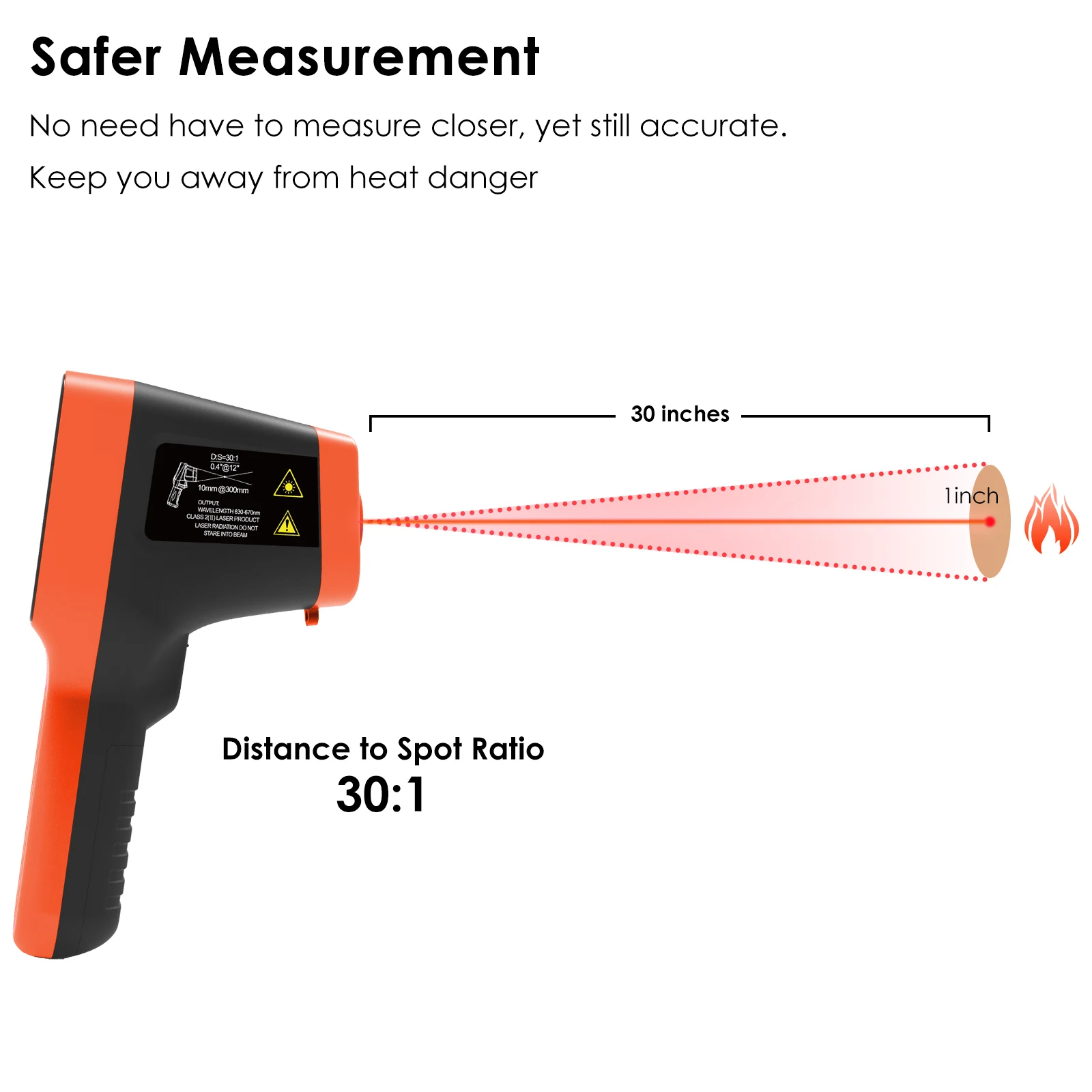 BTMETER Non-Contact Digital Infrared Thermometer , Thermal Imager Camera , Dual Laser Rechargeable Gun, -58°F to 2912°F, 30:1