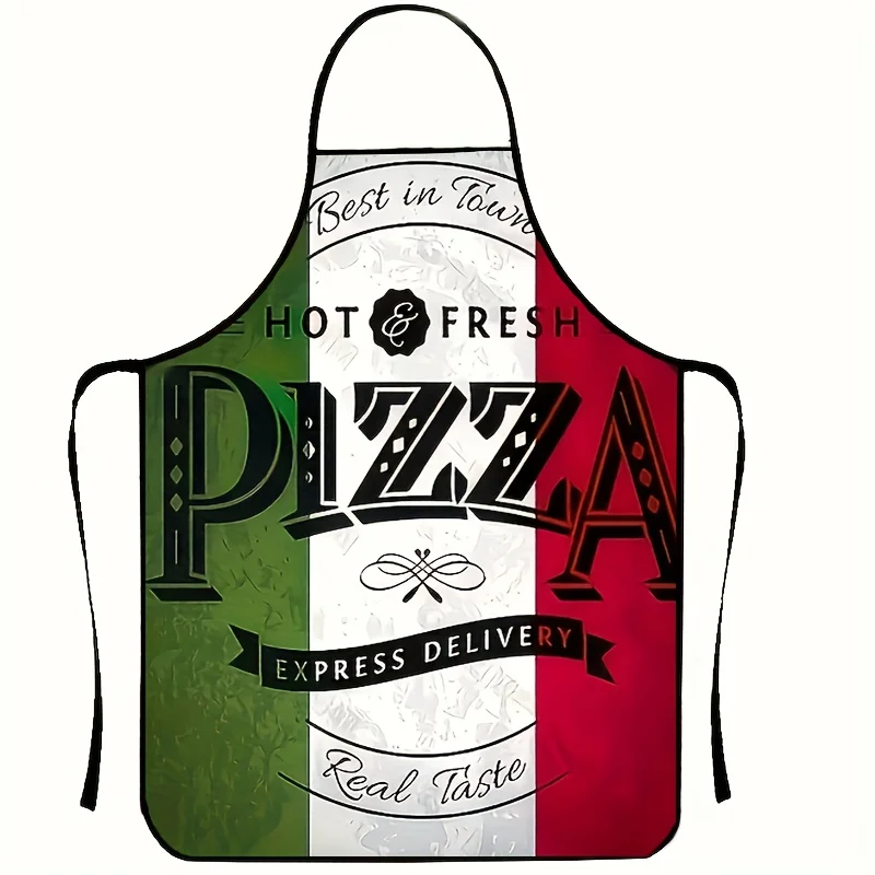 A pizza-themed apron, perfect for kitchen work and household