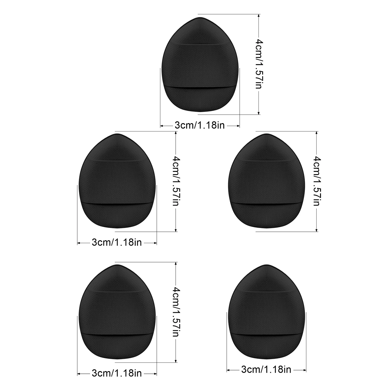 5 ชิ้น Thumb แป้งพัฟแต่งหน้าฟองน้ํานุ่มสามเหลี่ยมแป้งพัฟสําหรับ Liquid Foundation Body Cosmetic Foundation เครื่องมือความงาม