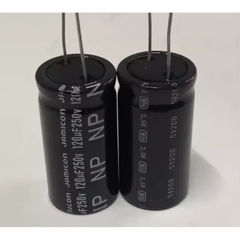 2PCS 120uf audio frequency division non-polar electrolytic capacitor 250V 120uf 25X50mm
