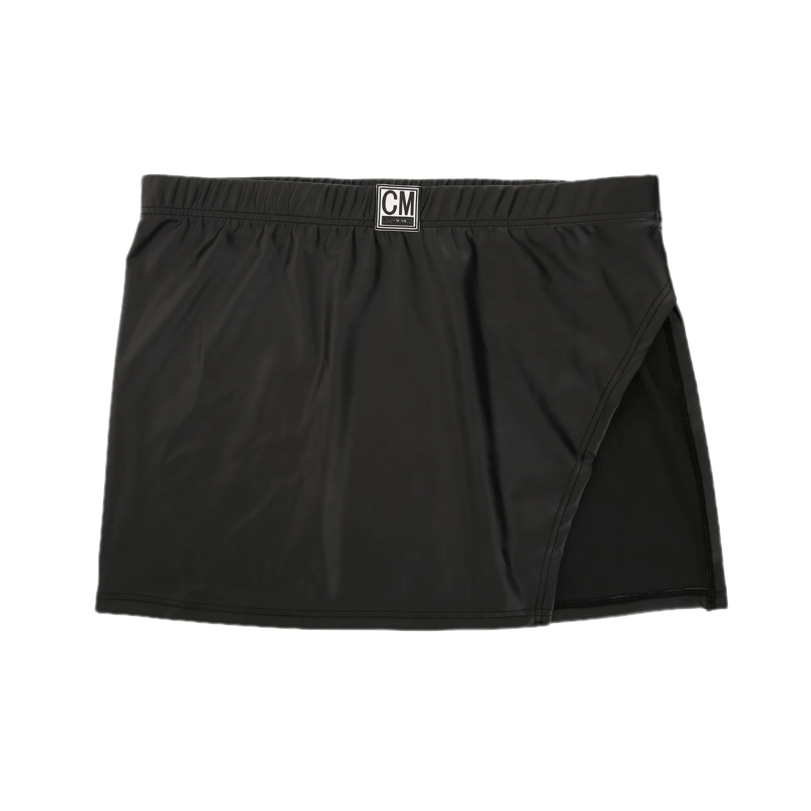 ผู้ชายยืดหนัง Culottes ชุดชั้นในเซ็กซี่แยกด้านข้างเปิดนักมวยไนท์คลับพรหมเสื้อผ้าเซ็กซี่เปิด croch