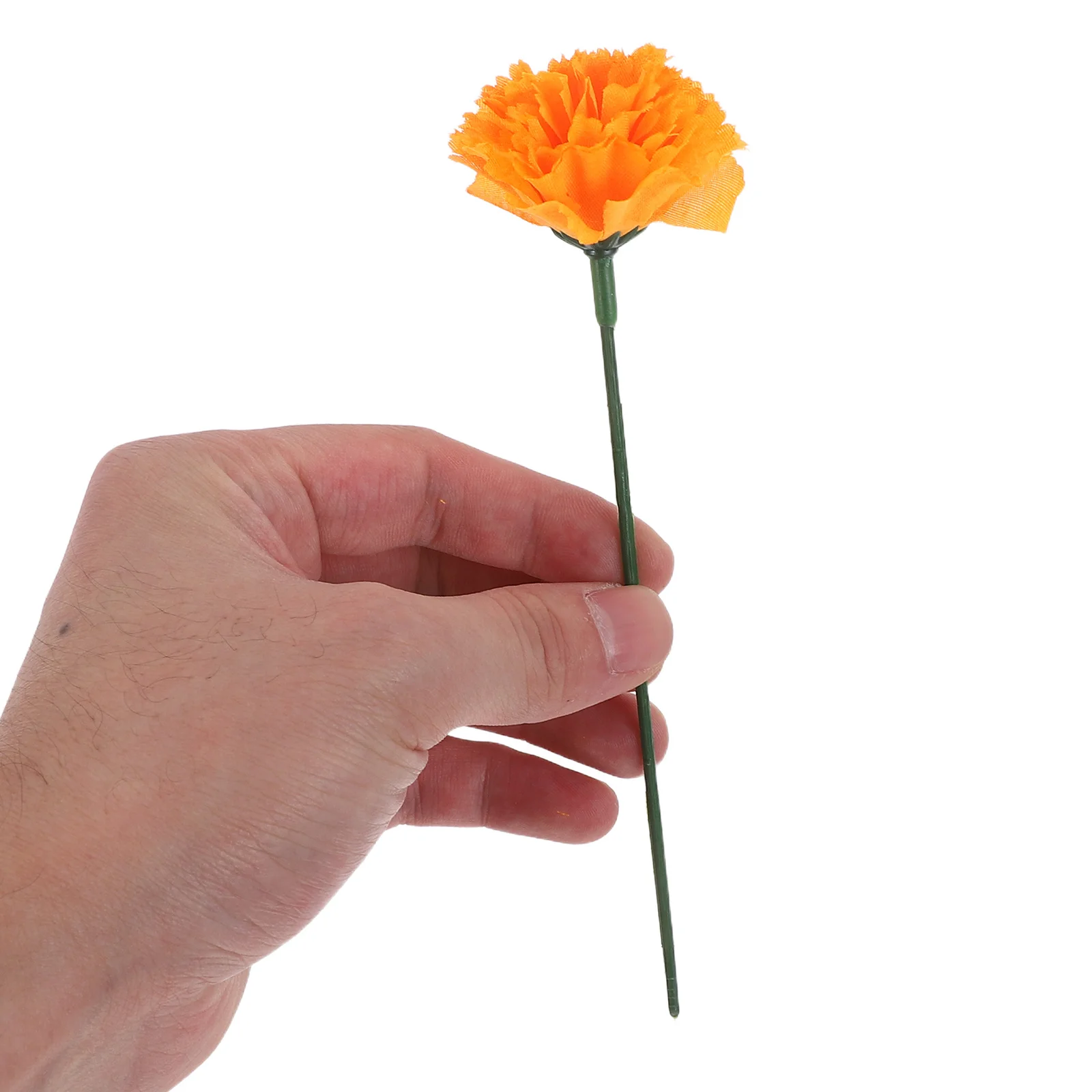 

1Set Artificial Marigold Flowers Orange 30 Heads 30 Stems Wedding Festival Temple Decor DIY Marigold Garlands Artificial Flowers