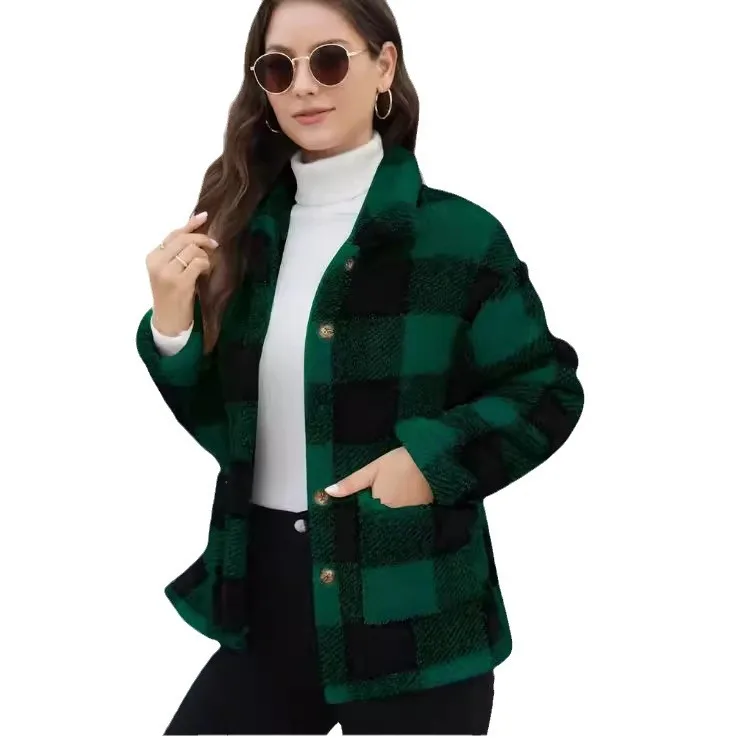 معطف كاجوال عصري منقوش من القطيفة متعدد الاستخدامات بأكمام طويلة #5