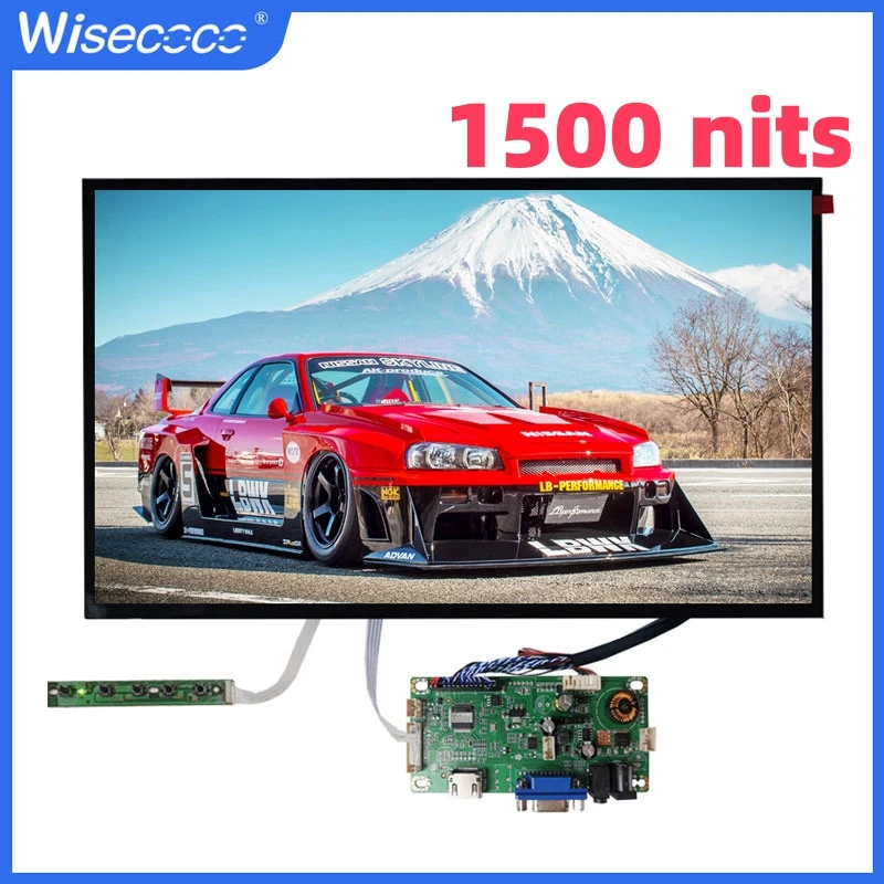 

Wisecoco 15.6 Inch Sunlight Readable Display FHD 1920x1080 High Brightness Screen 1500nits IPS LCD Module Industrial Panel