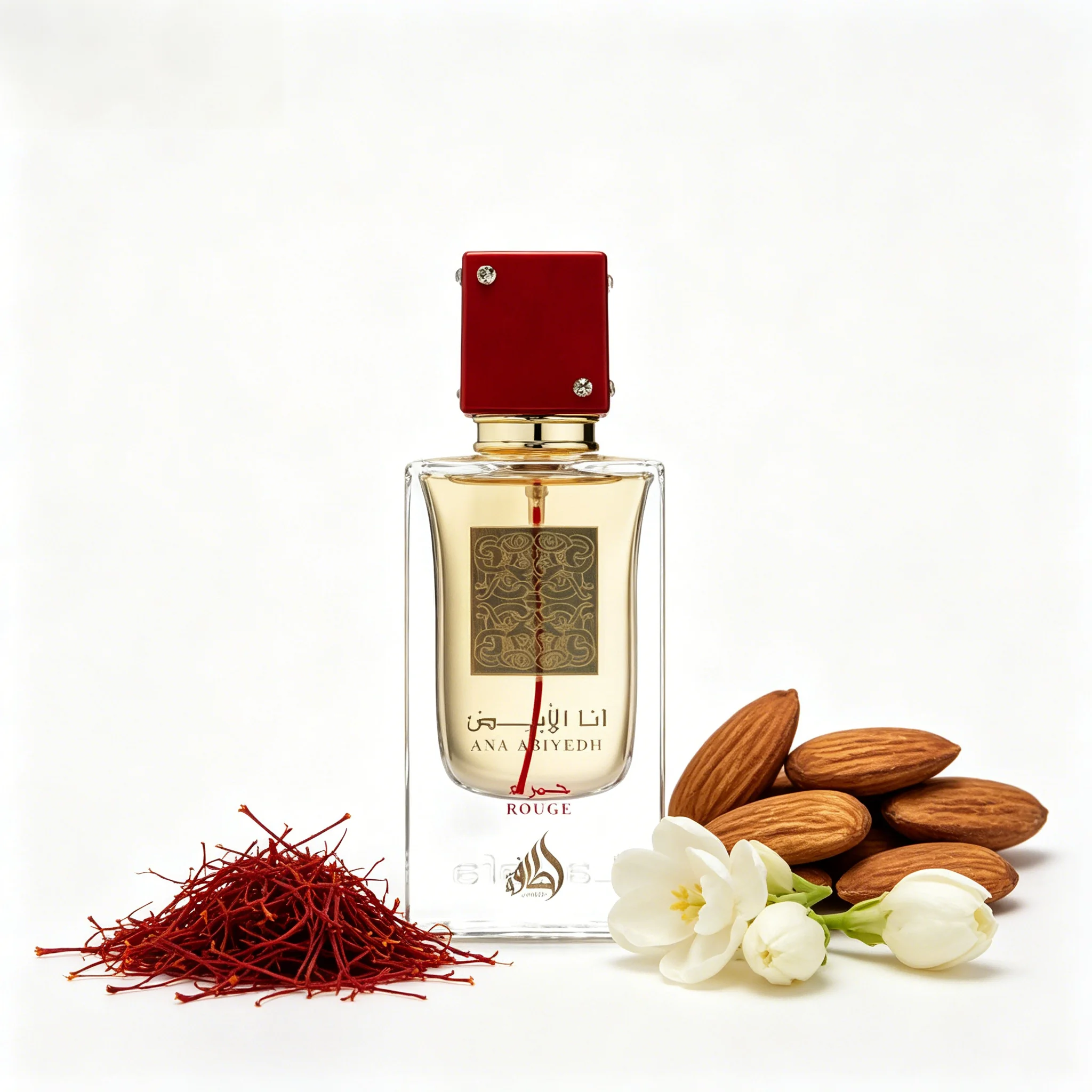 Lattafa Ana Abiyedh Rouge Eau De Parfum 100ml Soothing Harmonious Amber Saffron Ambergris Unisex Fragrance Long Lasting Luxury Perfume
