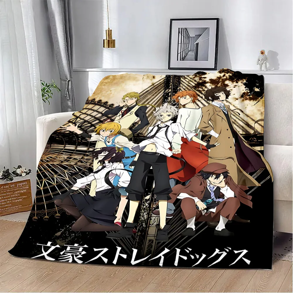 Anime Bungo Stray Dogs Printed Blanket Picnic Blankets Warm Blanket Soft and Comfortable Blanket Home Travel Birthday Gift