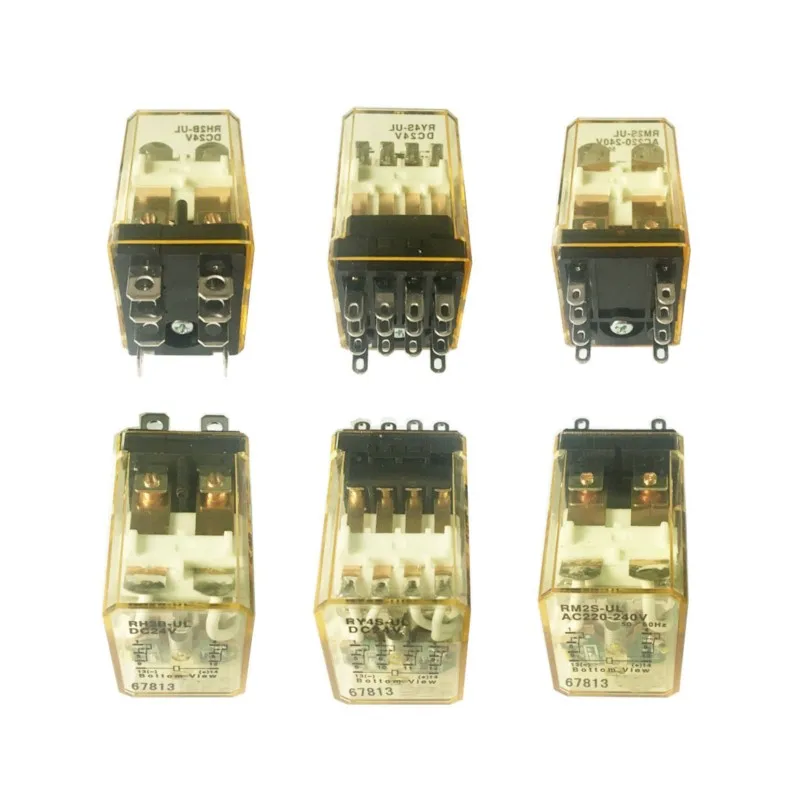 

RH2B/RM2S/RY4S/RH4B-UL AC220 DC24V DC12V AC110V AC24V 8PINS 14PINS RELAY