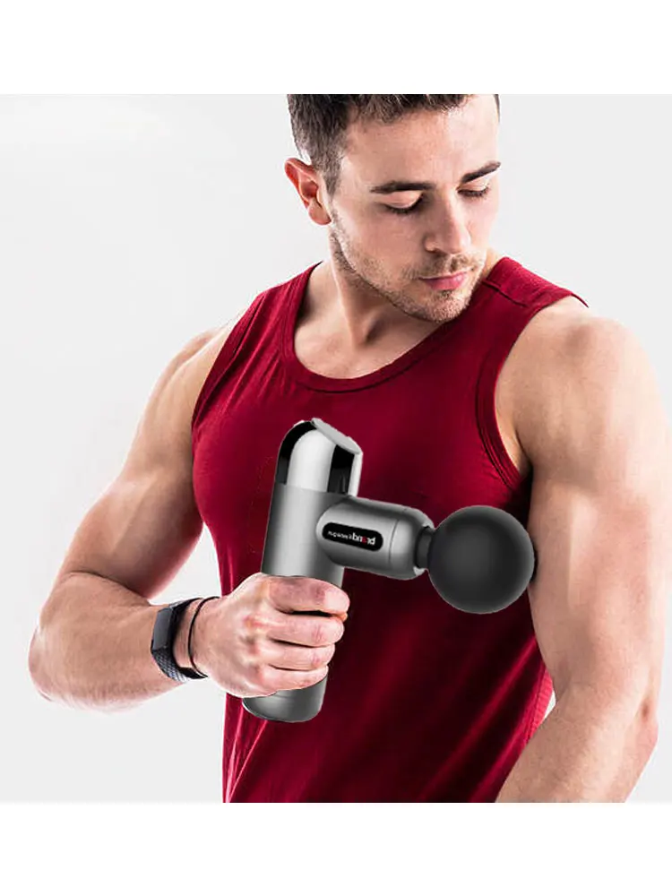 Portátil Fascia Vibração Massage Gun, Massageador de pistola de percussão Tecido Muscular Profundo Relaxamento Corporal Mini Dispositivo de Fitness