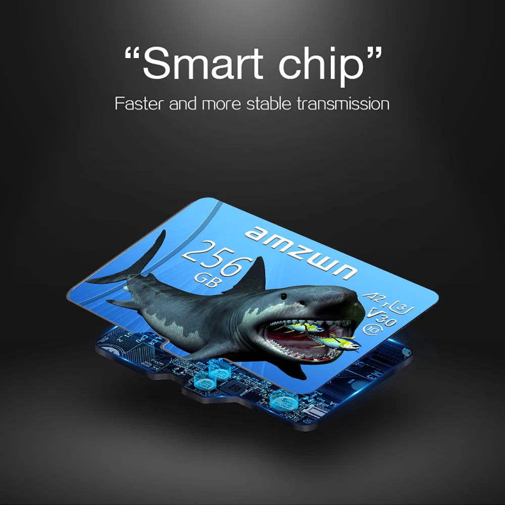 Shark Memory Flash SD Card 256GB 128GB Class 10 Micro TF Minisd Card 64GB High-speed v30 32GB for smartphones