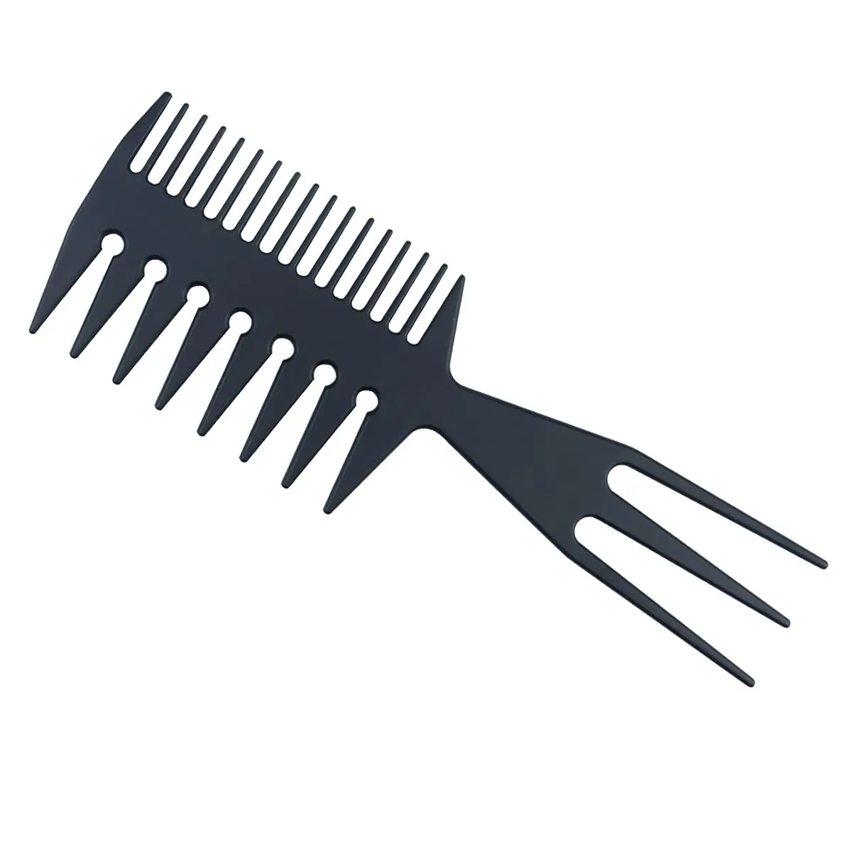 Slicked-back Combs 3 in 1 Fish Tail Bone Shape Hair Extensions Detangling Styling Coloring Comb for Salon Barbers Mohawk Undercu