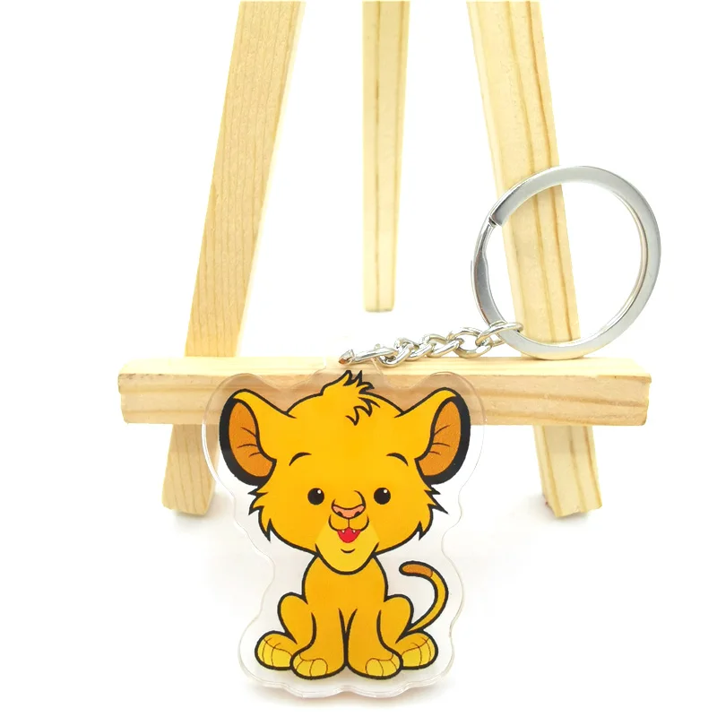 Lion King Lovely key chain animal key chain women\'s bag pendant acrylic key chain Charm Key Chain Jewelry Gift