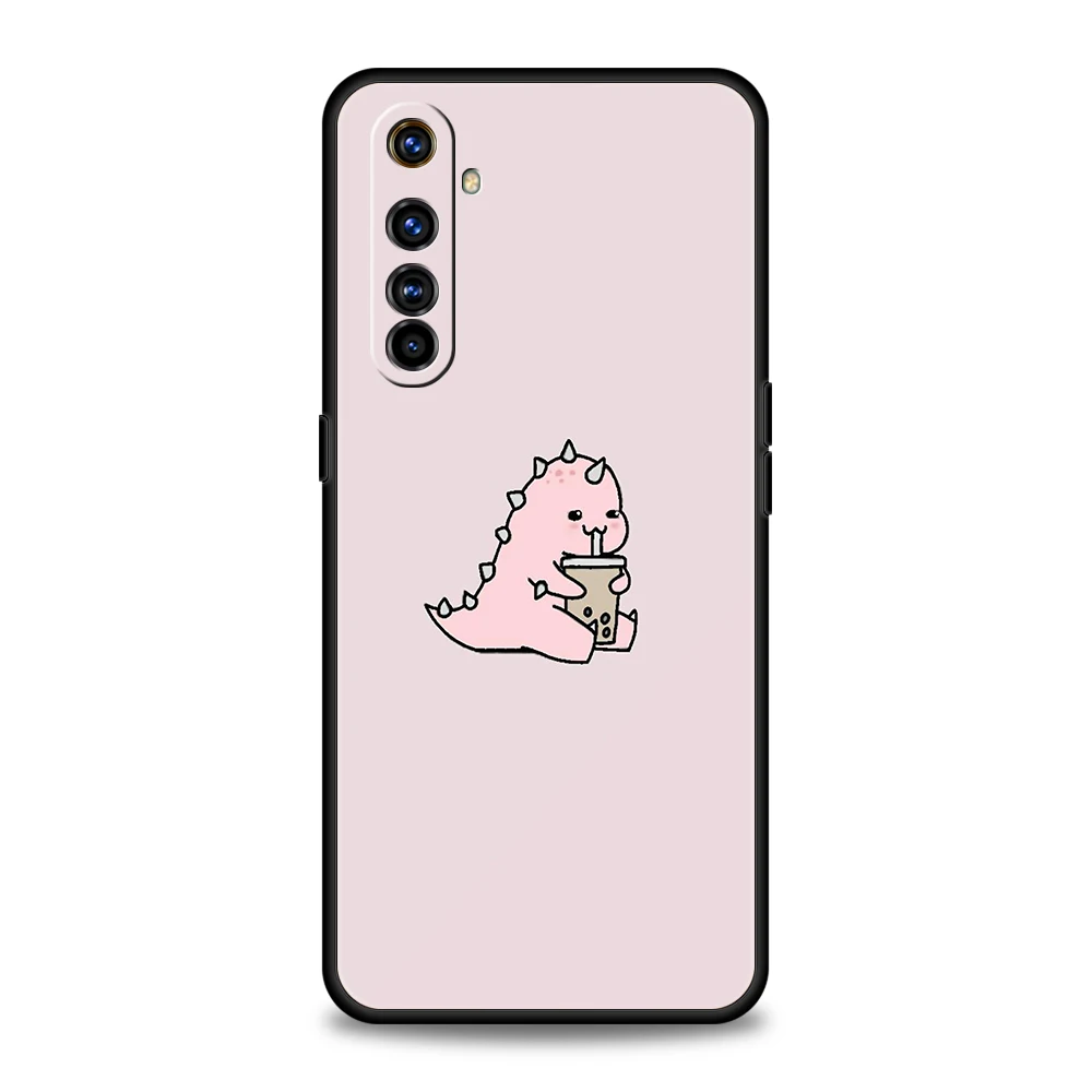 Cute Dinosaur Soft Case For Oppo A12 A16 A74 A76 A15 A52 A53 A54 Find X5 Reno6 Z Reno7 SE Pro 5G A9 2020 Phone Shell Fundas Bag