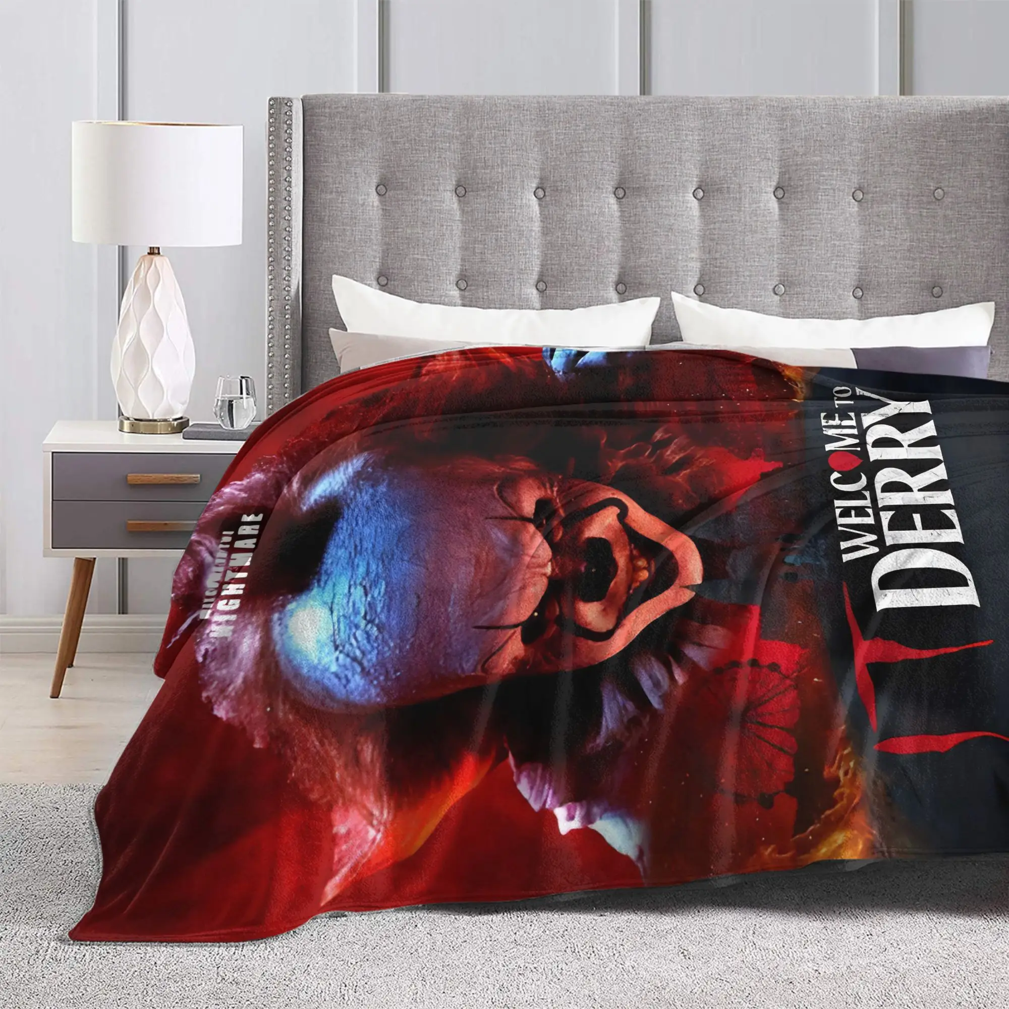 تكنولوجيا المعلومات مرحبا بكم في ديري دائما العيون بطانية قطيفة الطفل الفانيلا رمي بطانية للأريكة السرير سوبر جودة الدافئة المفرش هدية