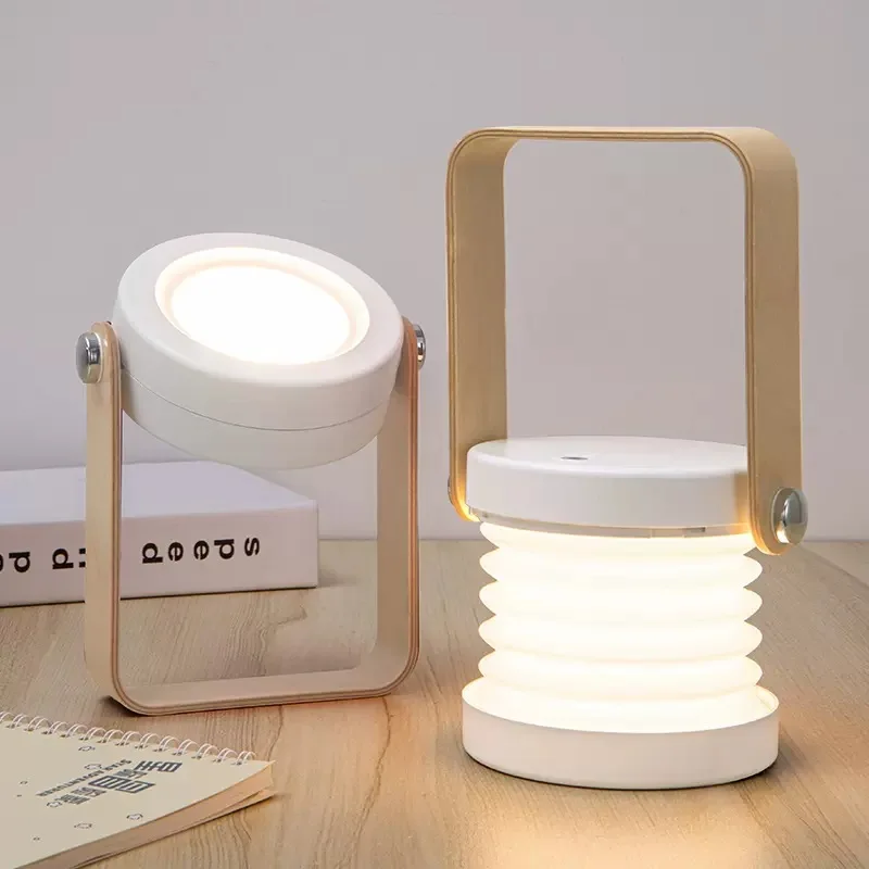 Lanterna led luz noturna criativa dobrável proteção para os olhos luz de mesa usb presente para casa atmosfera luz