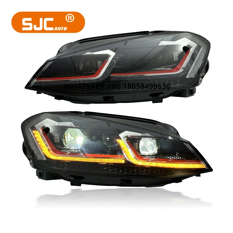 

SJC for Volkswagn Mk7 Golf 7 Headlight Assembly 2013-2020 Headlamp Modified LED Front Light Upgrade Car Accessories