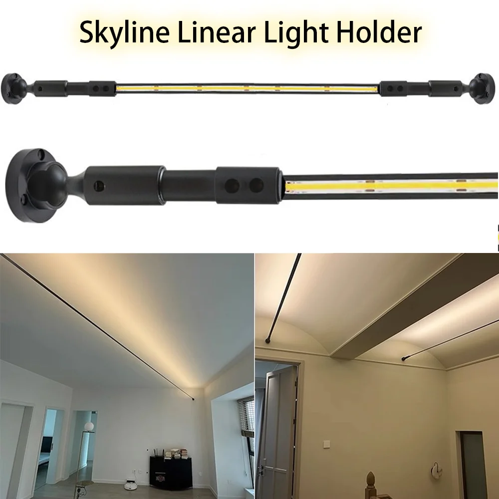 1/2/3/5/8/10 متر طويل LED أفق الصلب قطاع الشخصي قناة حامل لا مصباح رئيسي جدار قلادة ضوء دون قطاع ديكور المنزل DIY بها بنفسك