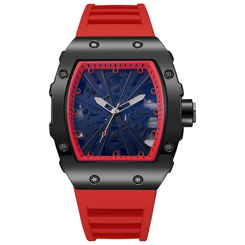 Hete Nieuwe Mode Mannen Luxe Horloges Heren Top Grote Siliconen Jelly Casual Quartz Horloge Voor Cadeau Relogio Masculino Mannelijke Polshorloges