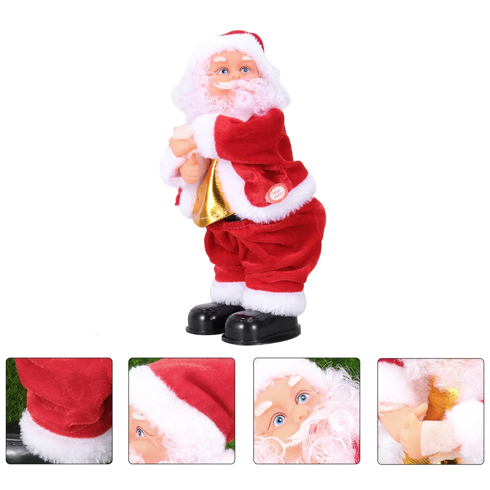 

Decorate Electric Santa Claus Ornaments Elder Decorations Flannel Christmas Animatronics Indoor Creative