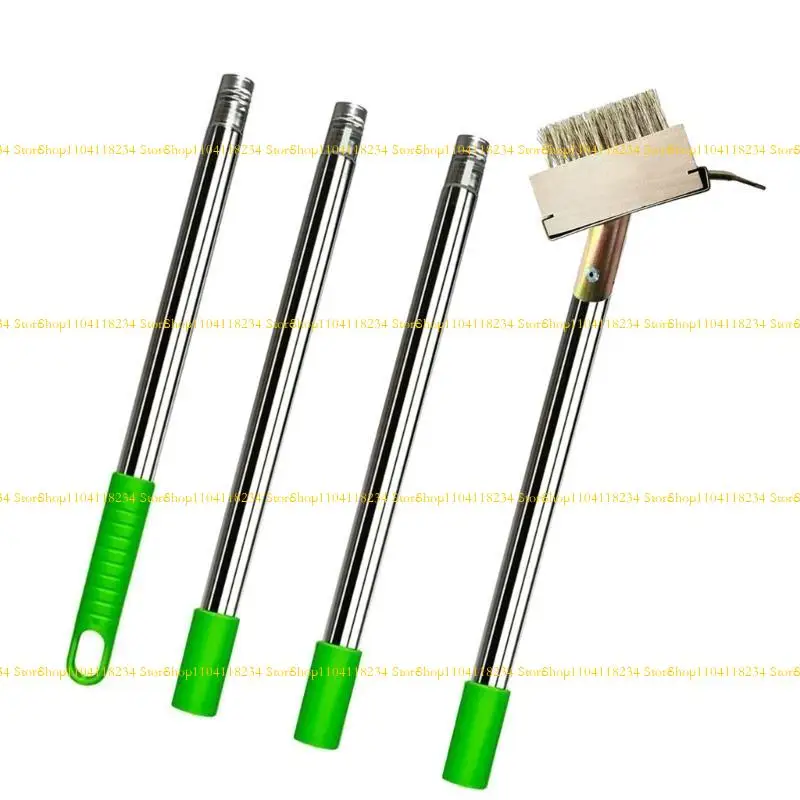 مجموعة فرشاة الحشائش في الهواء الطلق P9FB مع مقبض تلسكوبي وأداة الأعشاب الضارة للكسر لسهولة القضاء على الطحلب والأعشاب الضارة