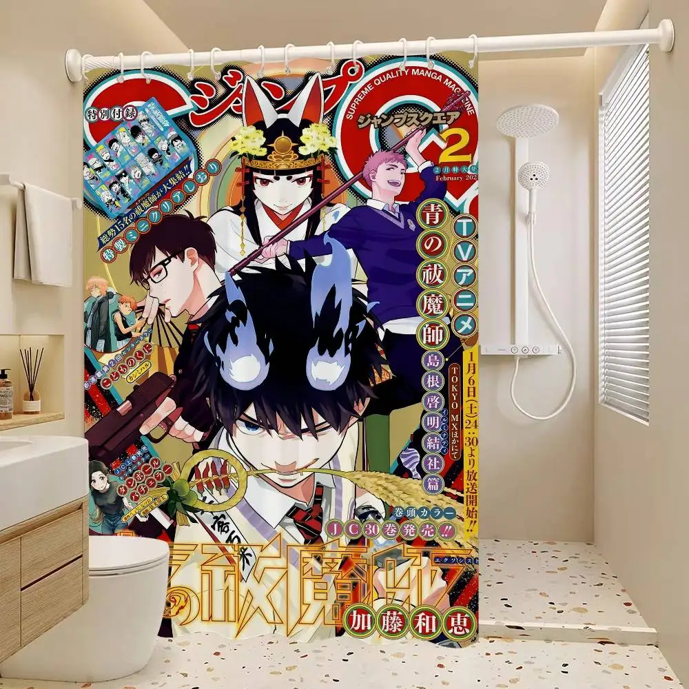 

Занавеска для душа в стиле аниме Blue Exorcist — водоотталкивающая и герметичная, устойчивая к плесени и плесени для