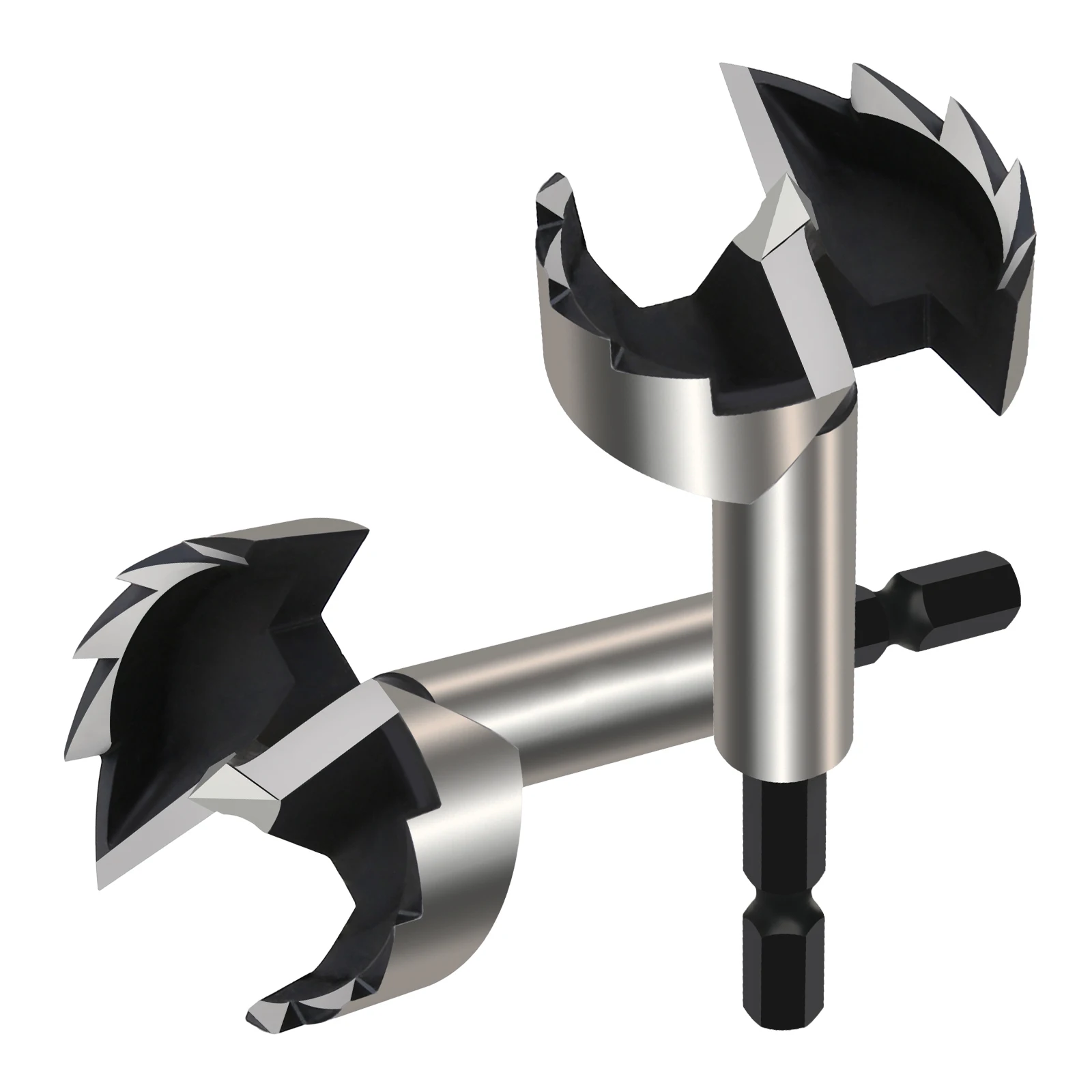 Versery 1 Stück 6-40mm Forstner Holzbearbeitungswerkzeuge Lochsäge Scharnier-Bohrer 1/4"(6,35mm) Sechskantschaft Hochkohlenstoffstahl-Schneider – Detail 9