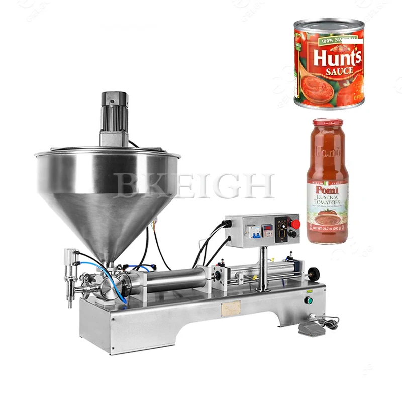 Thick Honey Cosmetics Filling Machine Heating Stirring Pneumatic Filling Machine 10-5000Ml