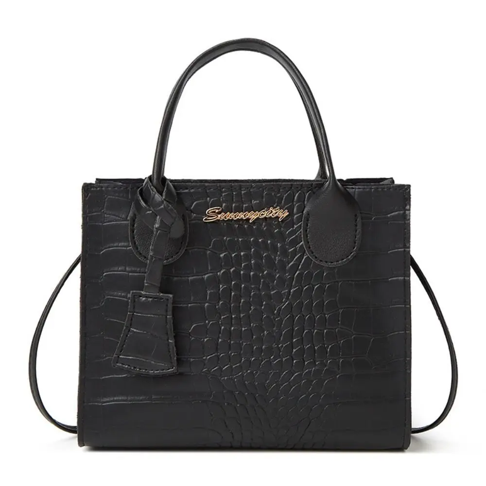 

Korean Style PU Leather Women Handbag Chain Small Clutch Female Shoulder Bag Square Crocodile Pattern Crossbody Bag Ladies