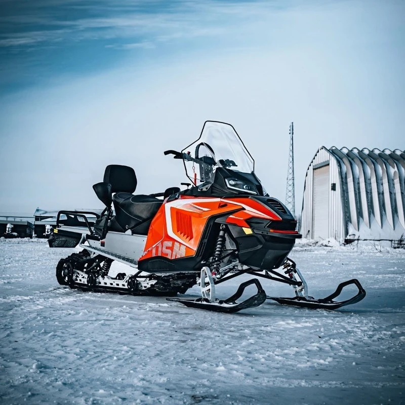 1000cc 4-Stroke Gas Snowmobile Adult 2-Seater Ski Resort Utility Touring Tracked Snow Sled Winter Motorized ATV With Backrest