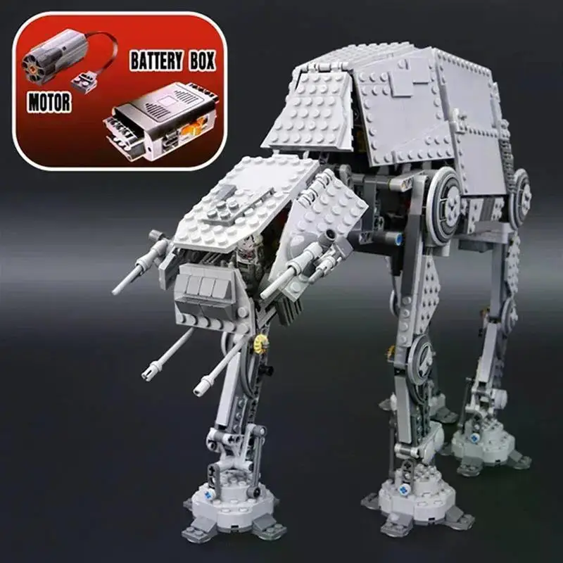 With Motor 1168 PCS 05050 Motorized Walking AT-AT Model Building Set Blocks Bricks Toys Children Birthday Gifts 81052