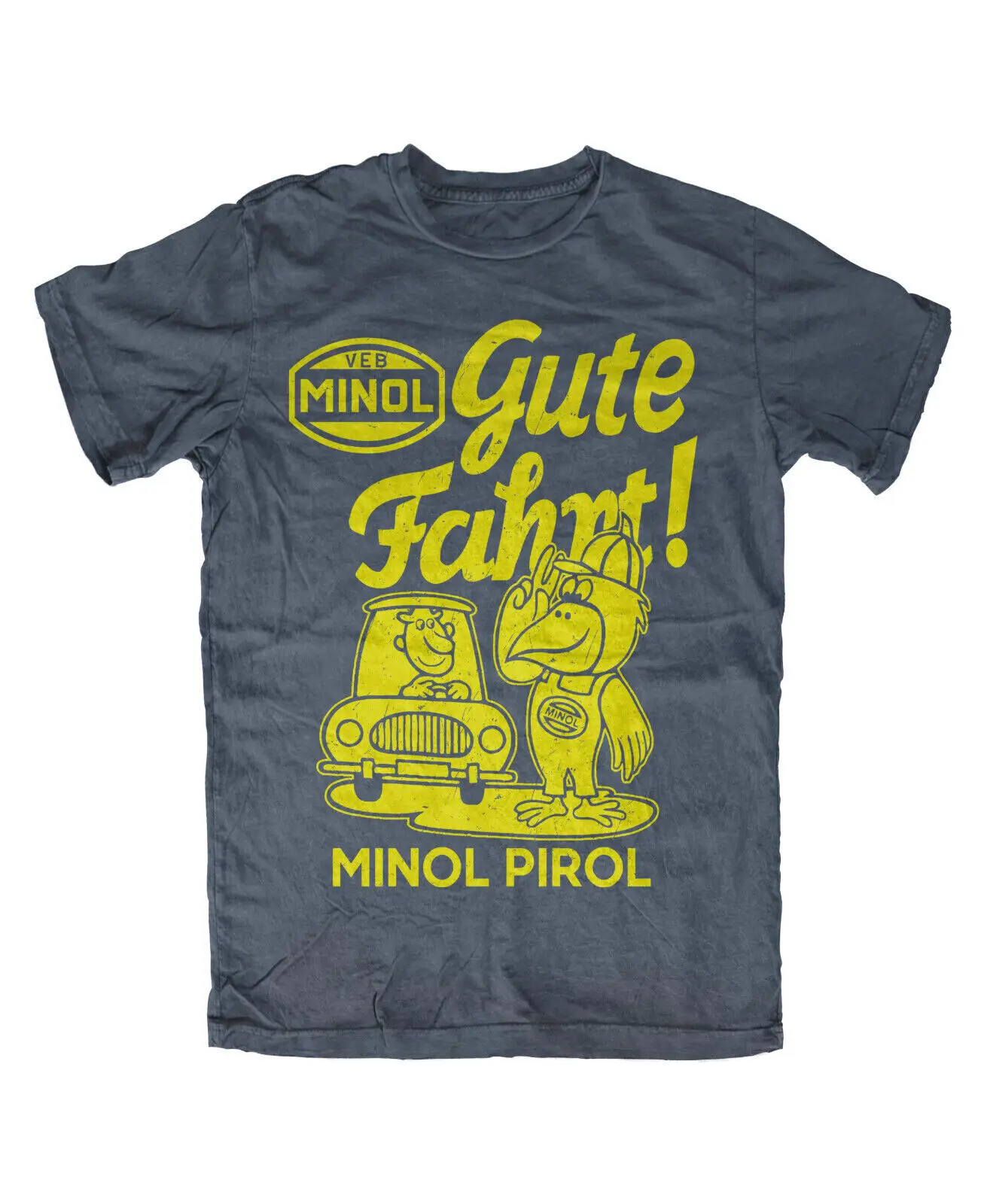 Minol Pirol T Shirt GDR retro cult IFA VEB Trabant Simson Wartburg legend