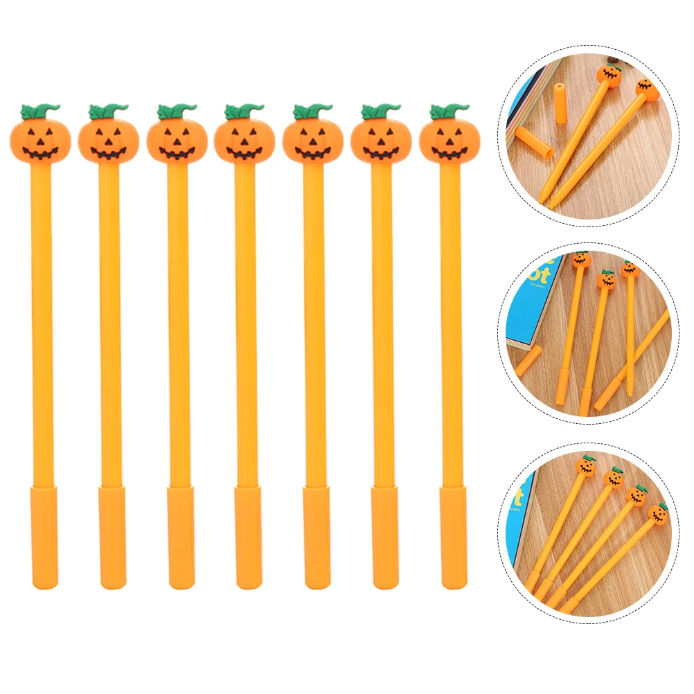 

10 Pcs Pumpkin Skull Pen Cartoon Shape Writing Pens Halloween Bulk for Adults Novelty Cute Gel Ink