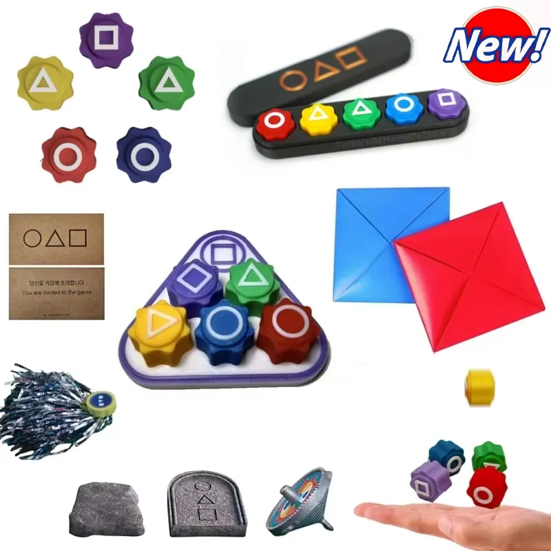 Korean Folk Game Sets Dice Party Game Props Square Circle Triangle Family Party Game Stone Catching Game Props For Kid Game Hot