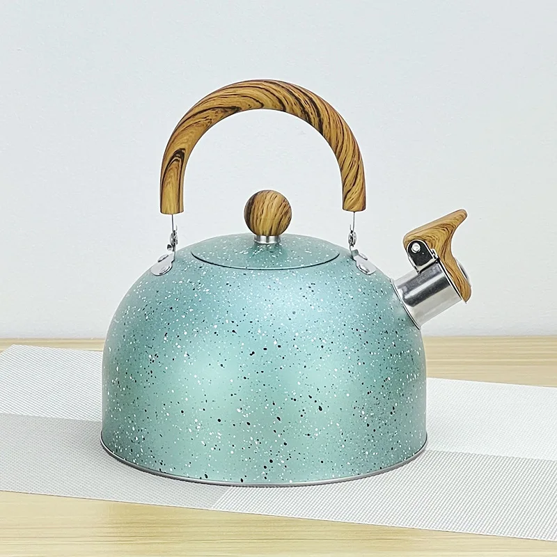 WW stainless steel kettle honking whistle flat bottom color boiling water induction cooker pot - view 4