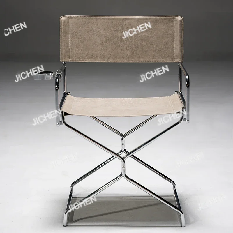 

HSWax тканевый минималистичный металлический обеденный стул, складной стул для рыбалки на открытом воздухе, домашний стул со спинкой