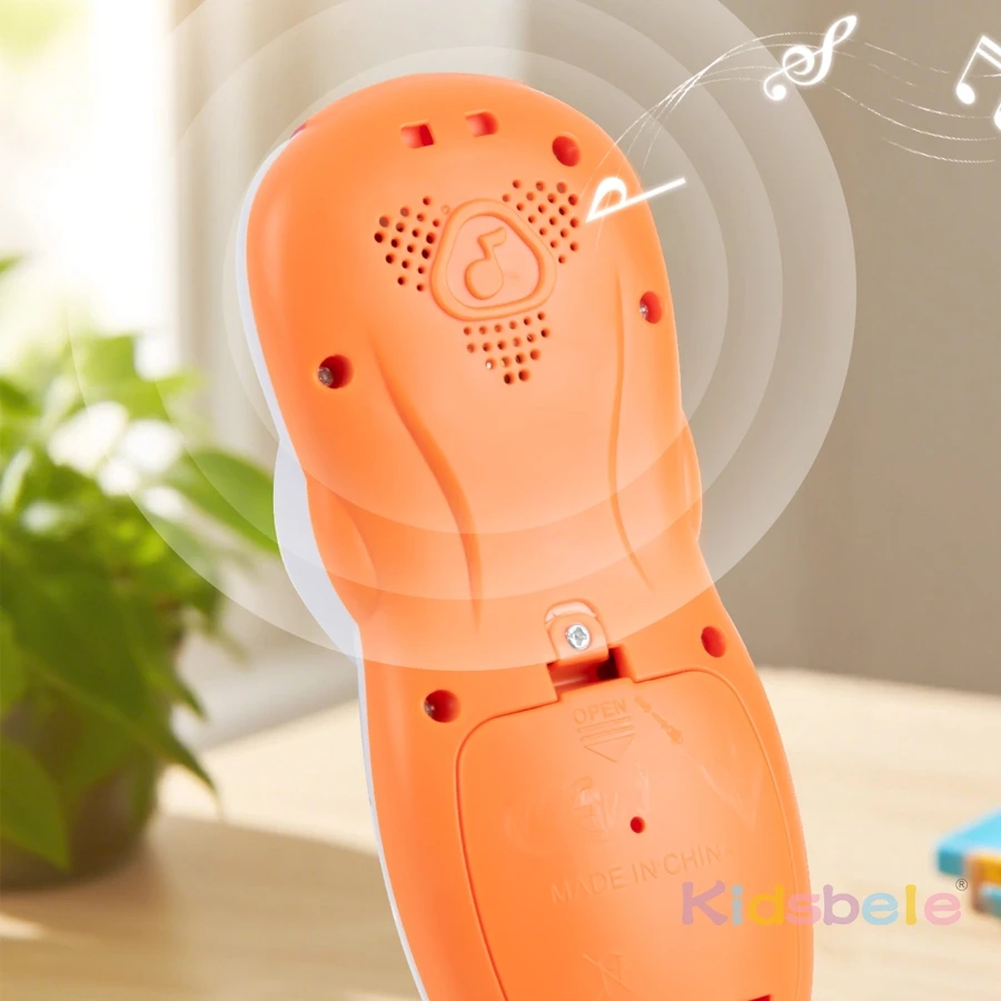 Brinquedo remoto para bebê fofo com música e luzes – Aprenda números, formas, clima e palavras |   Criança fingir jogar remoto