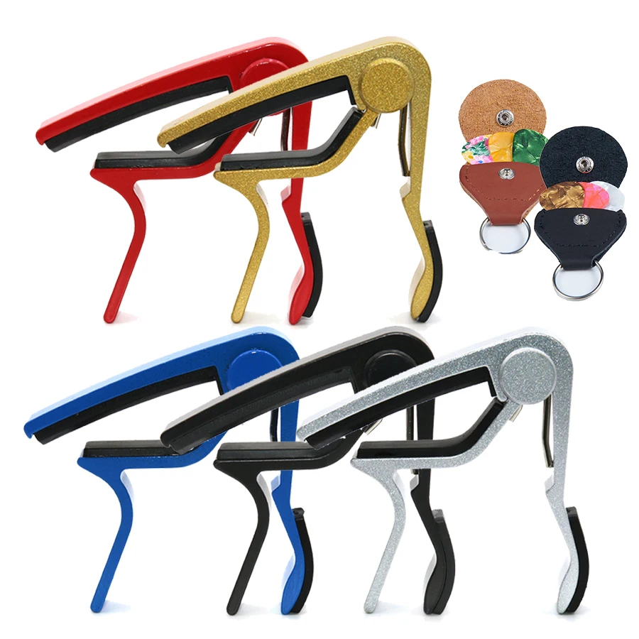 

1pc Guitar Capo with Paddle Bag Multicolored Instrument Guitar Accessory for Acoustic Electric Guitar Single Handed Capos TMZ