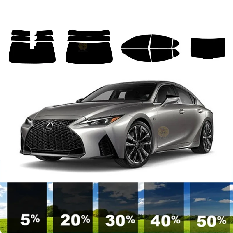 

precut Removable Window Tint Film For Car 100% UVR 5%-70%VLT Heat Insulation Carbon ﻿For LEXUS IS 4 DR SEDAN 2021-2023