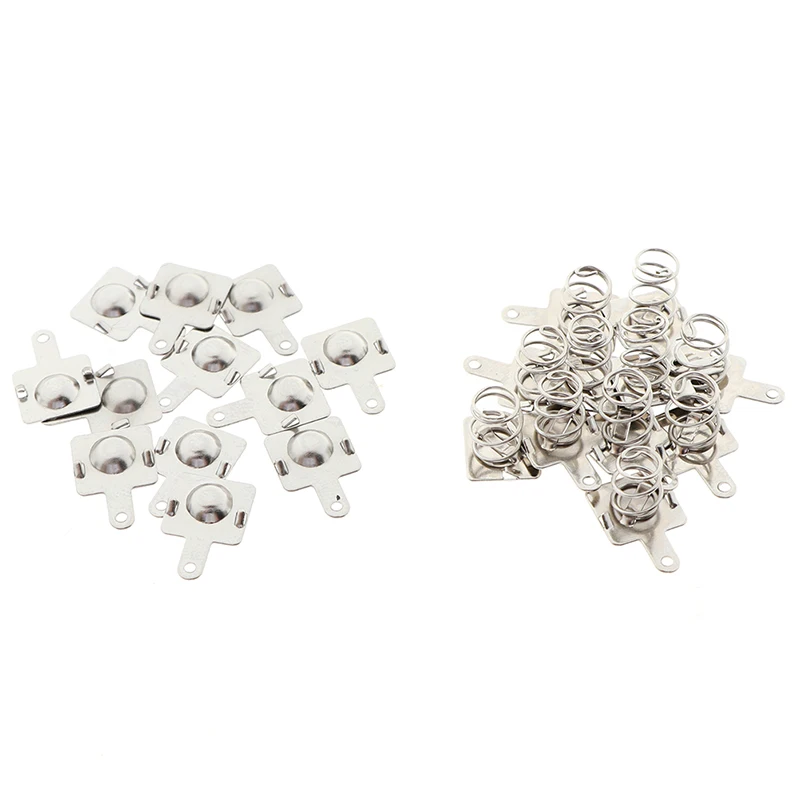 10pair Replacement Metal Batteries Spring Contact Plate Silver For AA AAA Batteries Positive And Negative Contact Pieces