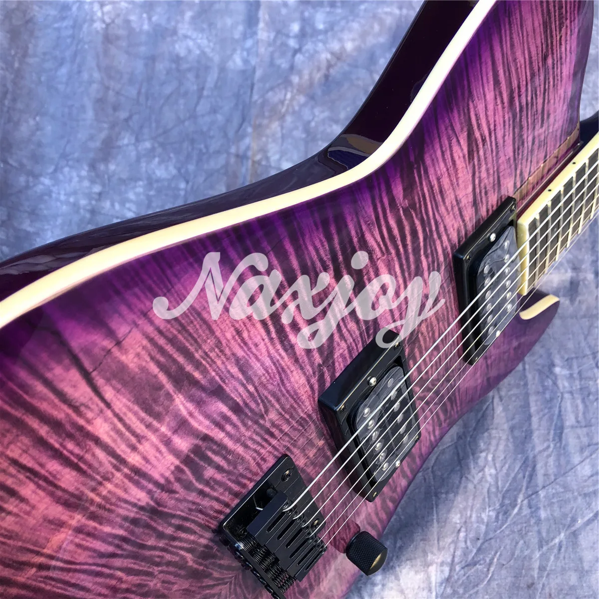 Purple Flame Maple Top TL Electric Guitar Rosewood Fingerboard Solid Wood Body 6 Strings Guitarra