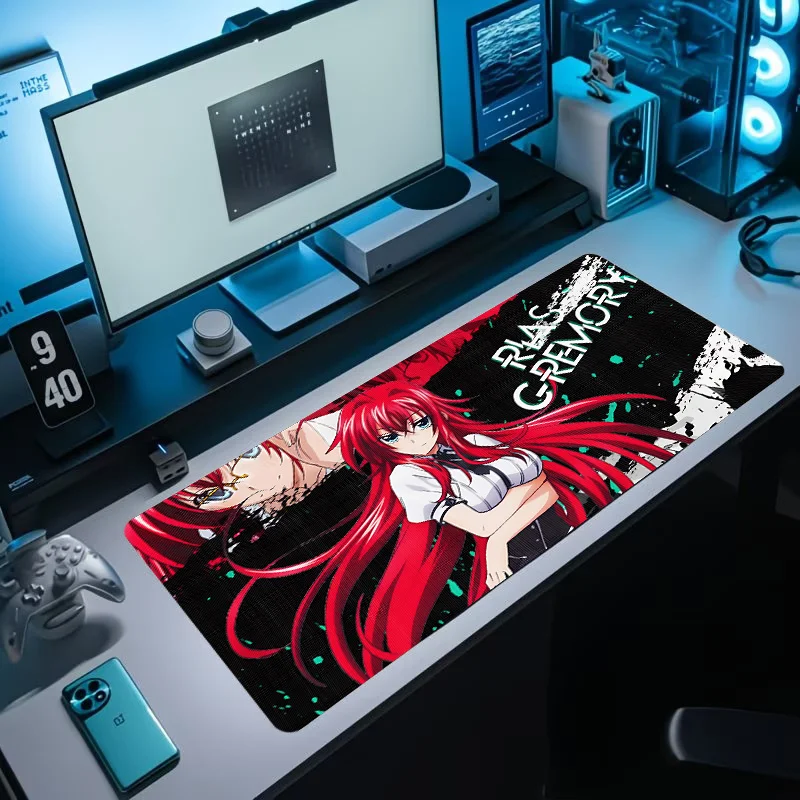 Rias Gremory High School DxD Anime Large Mouse Pad, Non‑Slip HD Printed Desk Mat for Laptop PC, Gaming Home Office Study Use