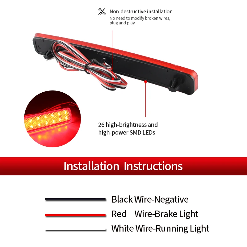 

2pcs Car Flashing Left Right Rear Bumper Reflector 7E0945105 7E0945106 For VW Transporter/Caravelle T5 2003-2011 Car Accessories