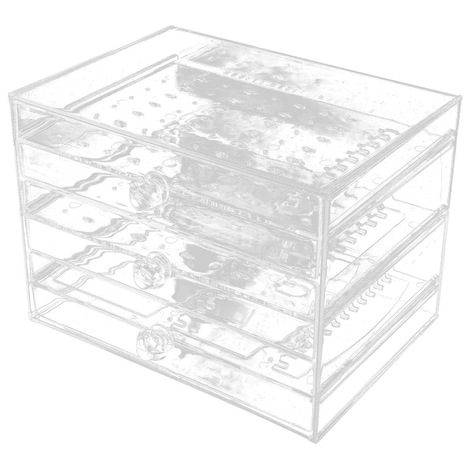 

Earring Storage Box 3 Plates 30 Slots 270 Hooks Large Capacity Dust-proof Clear Display Organizer Acrylic Container Bedroom