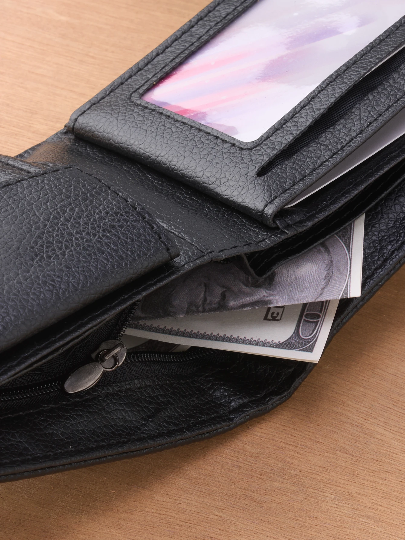 Men Wallets Leather Zipper Purse Man Slim Card Horders Quality Male Short Multi-card Wallet Coin Pocket Purse
