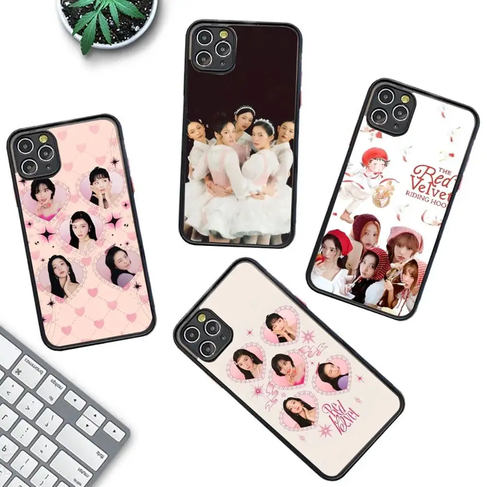 

Famous Singer Kpop R-Red V-Velvet Phone Case For IPhone 16 15 14 11 12 13 Pro Max Plus 12 XS Max Back Cover Matte Case