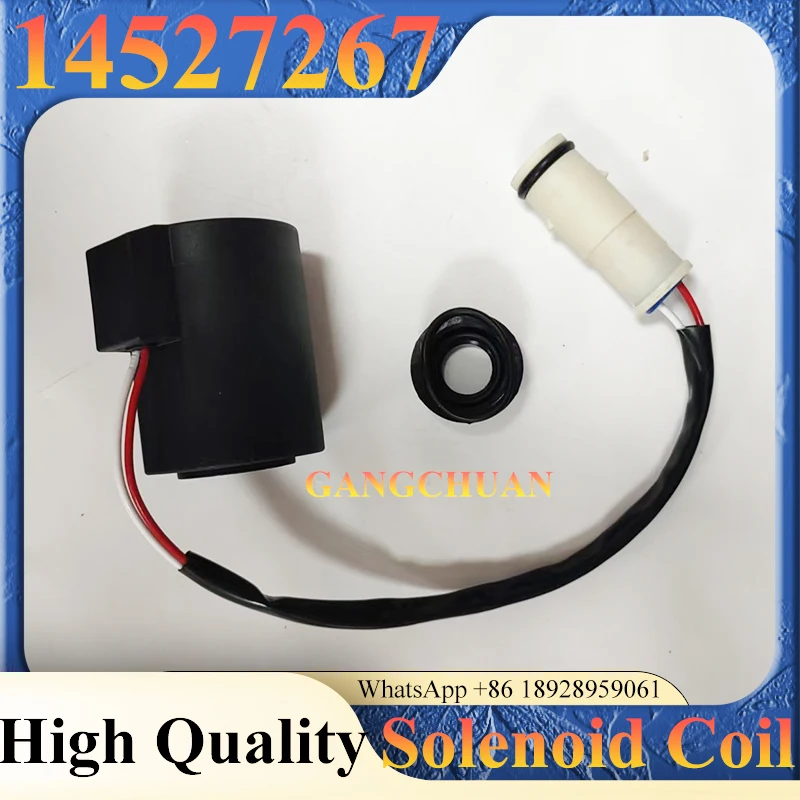อะไหล่รถขุด 14527267 โซลินอยด์คอยล์ 24V โซลินอยด์วาล์ว สำหรับ EC160B EC180B EC135B EC140B EC700B