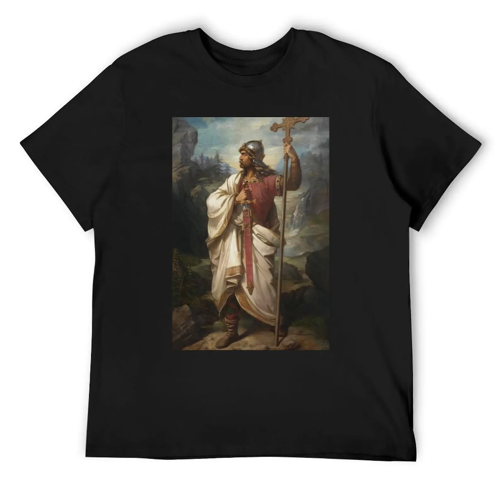 King Pelagius of Asturias (1856) - Luis de Madrazo T-Shirt anime figures custom t shirt plus size tops men clothing