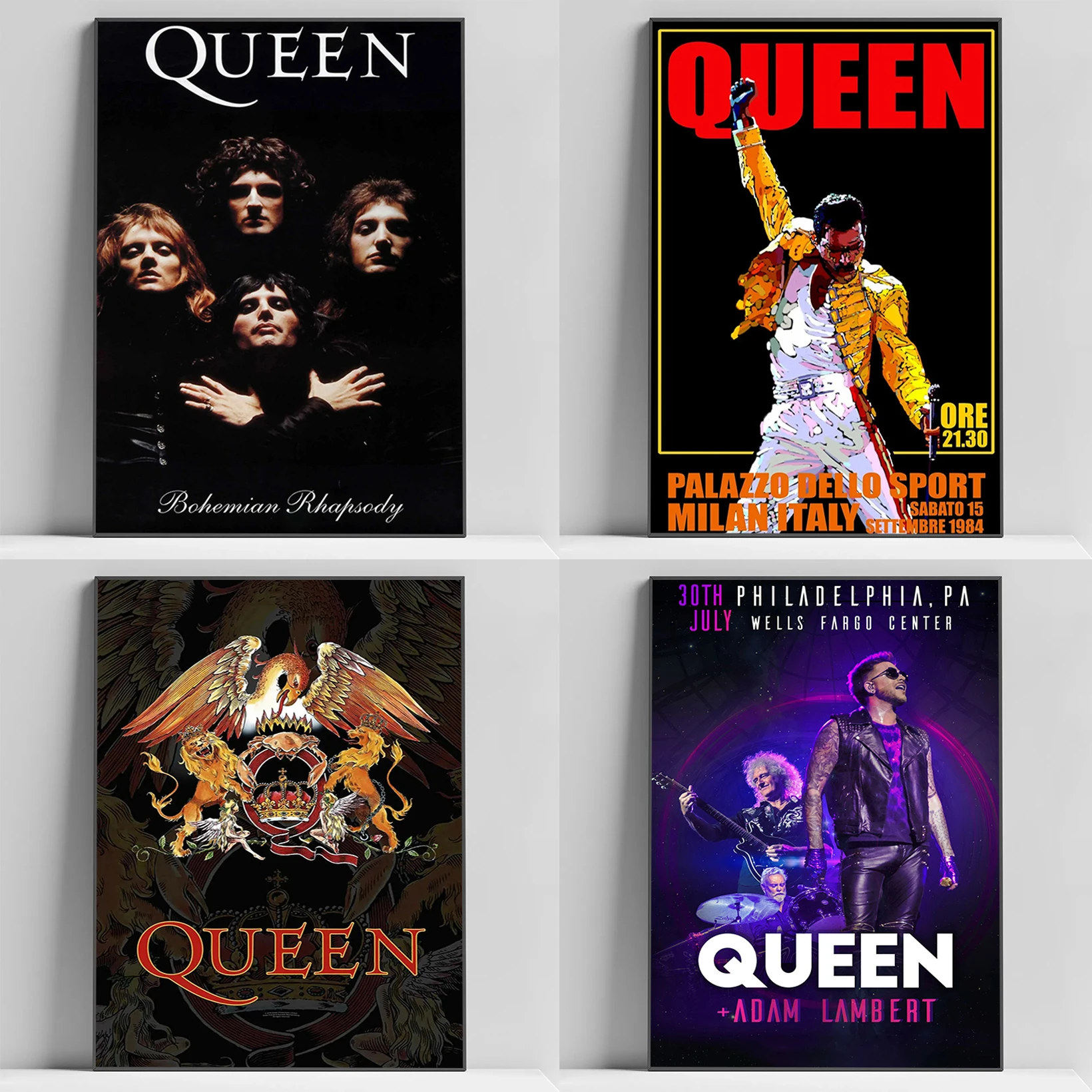 British Rock Band Q-Queen Poster Painting on Canvas Print Decoration Home Decorations Decorative Paintings Art Wall Decororation