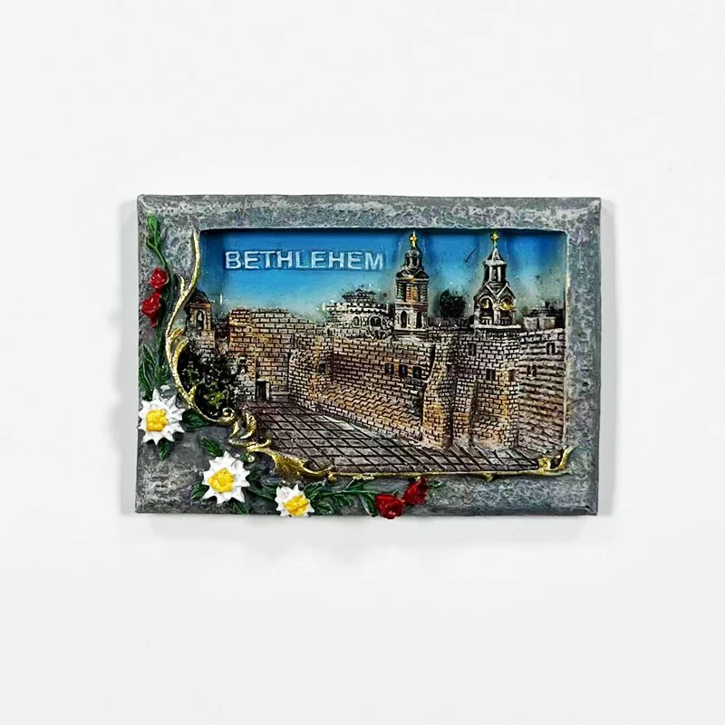 Bethlehem tourism souvenir 3D magnetic refrigerator sticker, Jesus birthplace souvenir home decoration