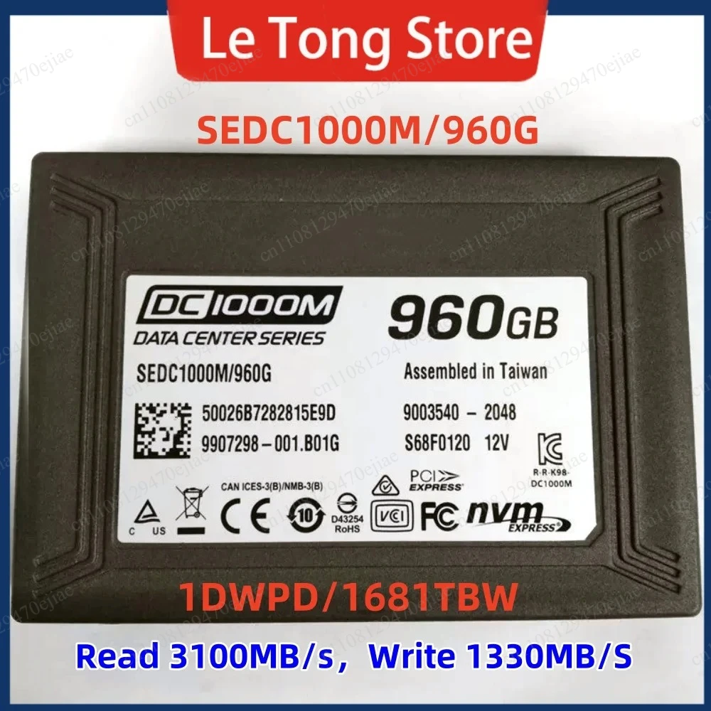 Kingston SEDC1000M DC1000M 960G Enterprise Solid State Drive | U.2 PCIe 3.0 NVMe Server SSD High Endurance